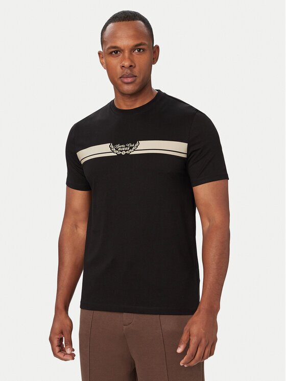 GUESS Тишърт Z6YI25 K5089 Черен Regular Fit
