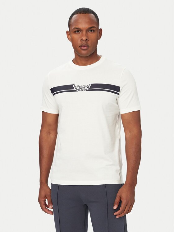 GUESS Тишърт Z6YI25 K5089 Кремав Regular Fit