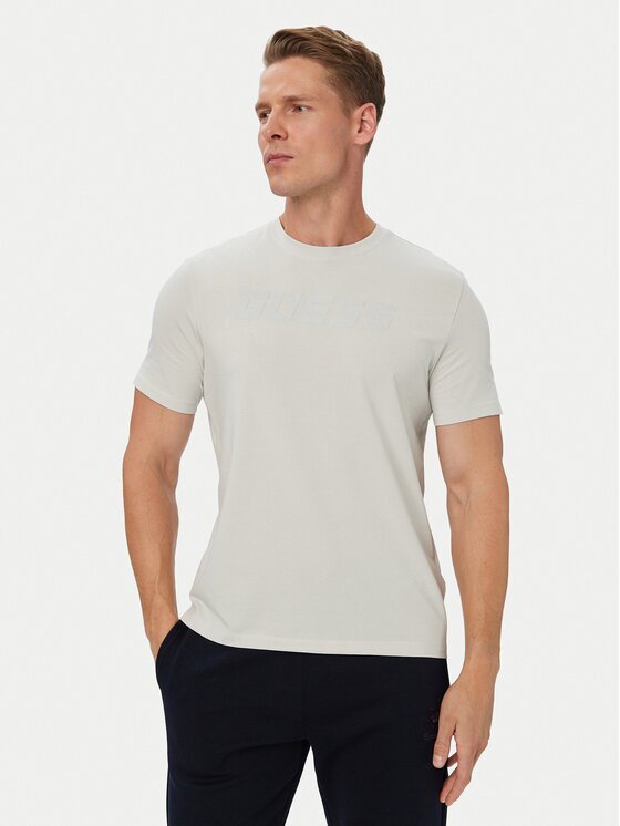GUESS Тишърт Z6YI26 K5090 Светлосив Regular Fit