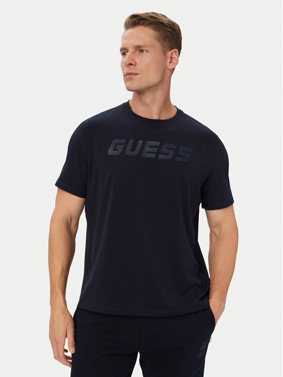GUESS Тишърт Z6YI26 K5090 Тъмносин Regular Fit