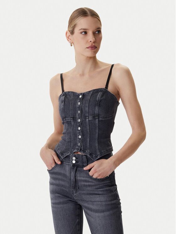 GUESS топ W6RH80 D6921 Slim Fit