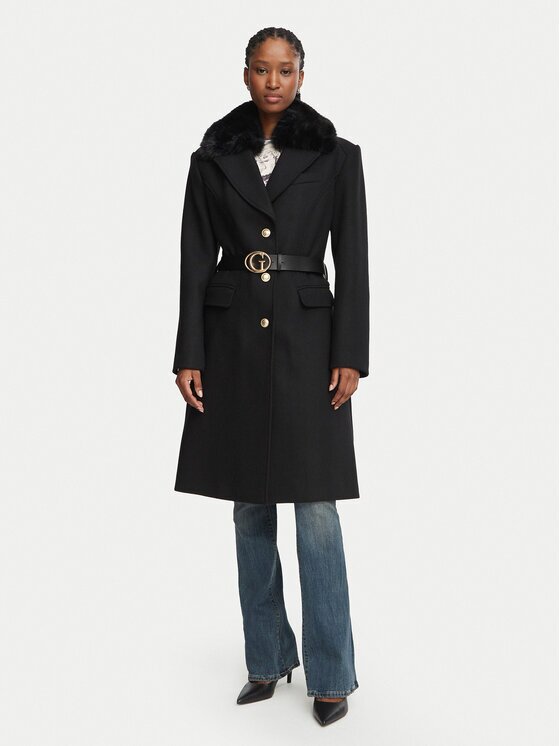 GUESS Вълнено палто W6BL40 W4092 Regular Fit