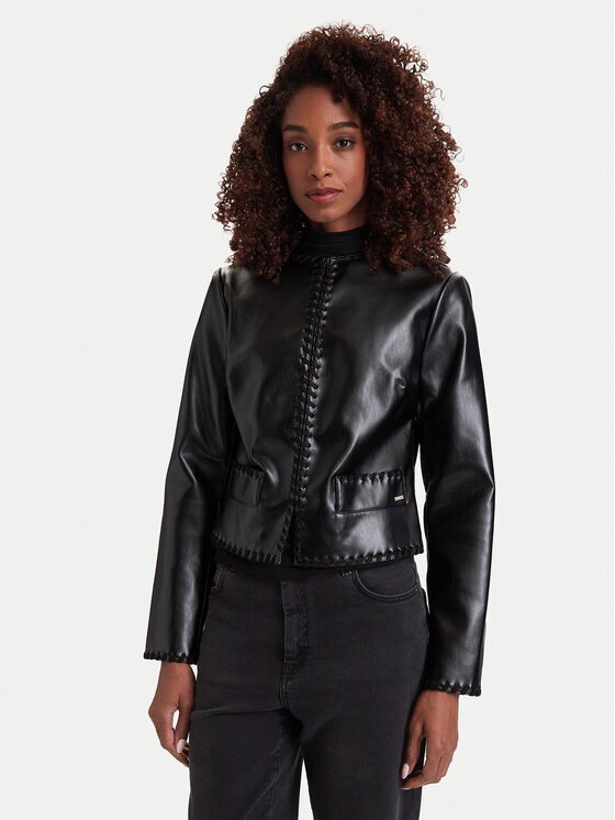 GUESS Яке от имитация на кожа W6YL32 W3173 Regular Fit