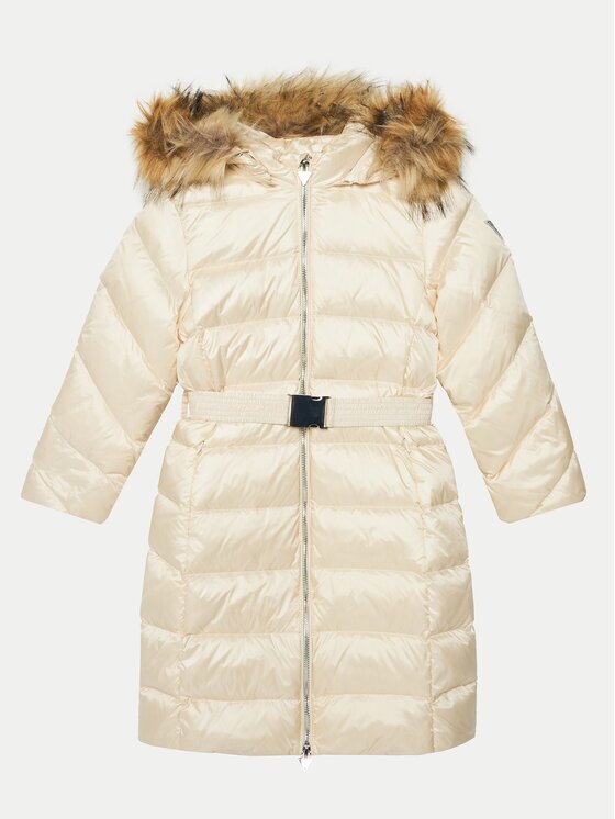 GUESS Зимно яке J4BL18 WGL50 Екрю Regular Fit