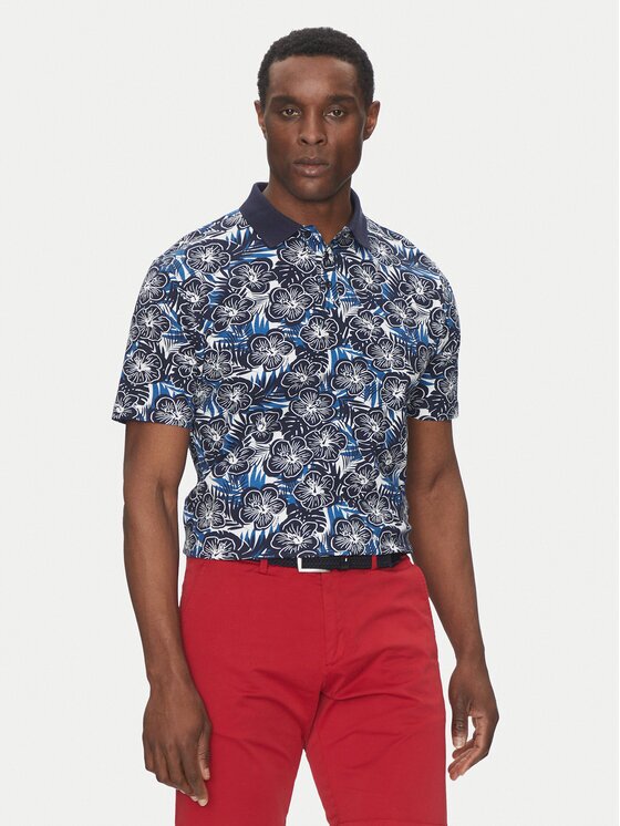 Hechter Paris Тениска с яка и копчета 74028 151920 Regular Fit