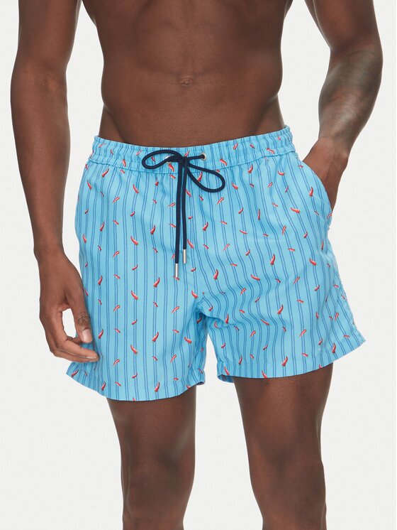 Hom Плувни шорти Espelette 402993 Светлосиньо Regular Fit