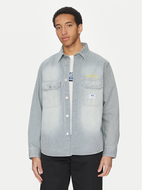 HUGO дънкова риза Ebolt 50539045 Син Oversize