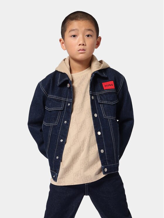 HUGO Дънково яке G00158 D Тъмносин Regular Fit