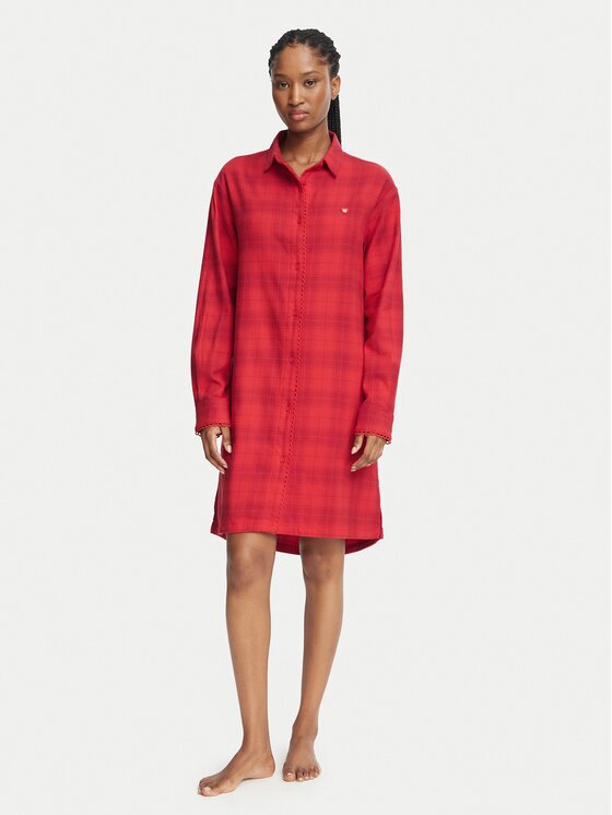 HUGO Нощница Flannel Nighty 50570219 Relaxed Fit