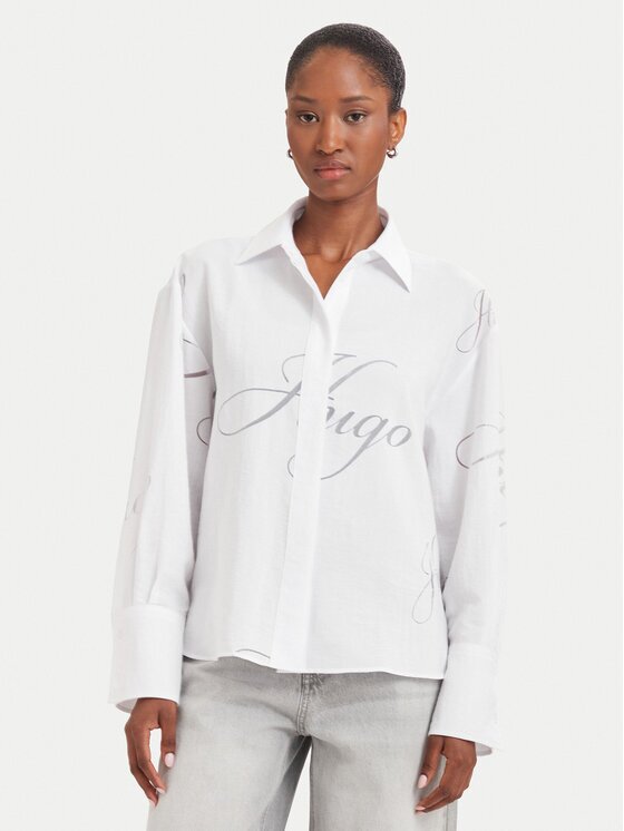 HUGO Риза Echinacea 50562585 Oversize