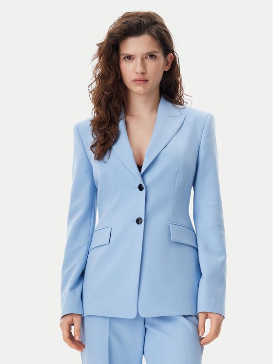 HUGO Сако Asmalla 50540787 Светлосиньо Slim Fit