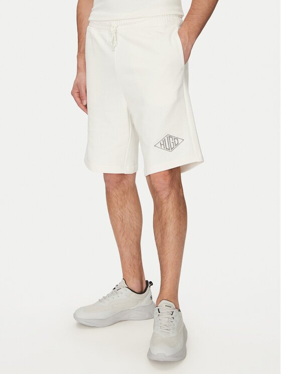 HUGO Спортни шорти Damtus 50534953 Екрю Relaxed Fit