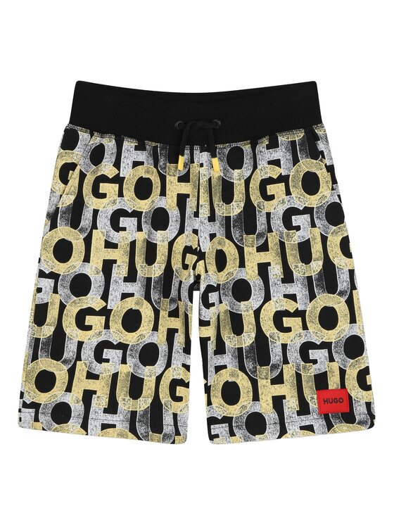 HUGO Спортни шорти G00368 S Черен Regular Fit