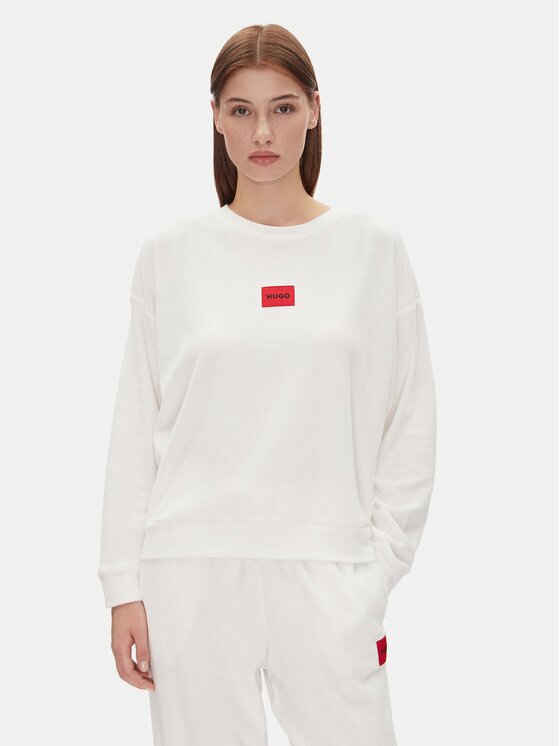 HUGO Суитшърт Neve_Sweatshirt 50531686 Екрю Relaxed Fit