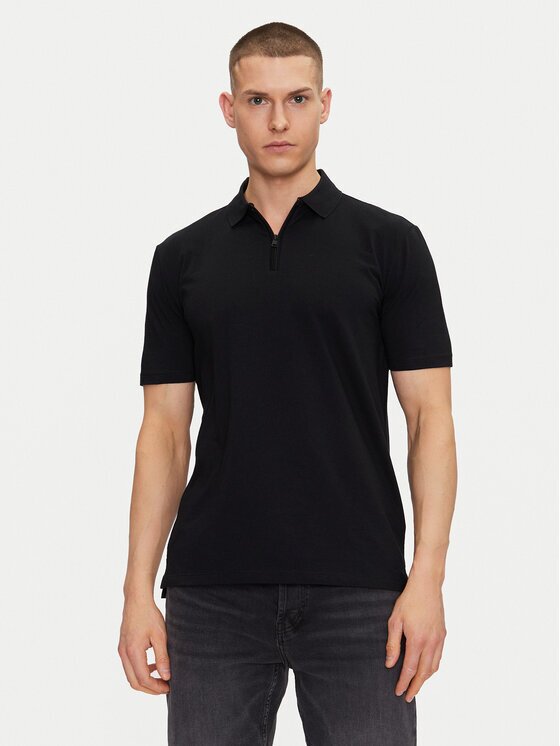 HUGO Тениска с яка и копчета Dekok233 50543368 Regular Fit