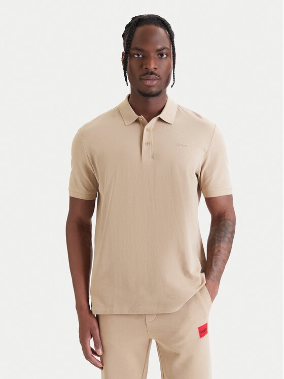 HUGO Тениска с яка и копчета Donos222 50466182 Regular Fit
