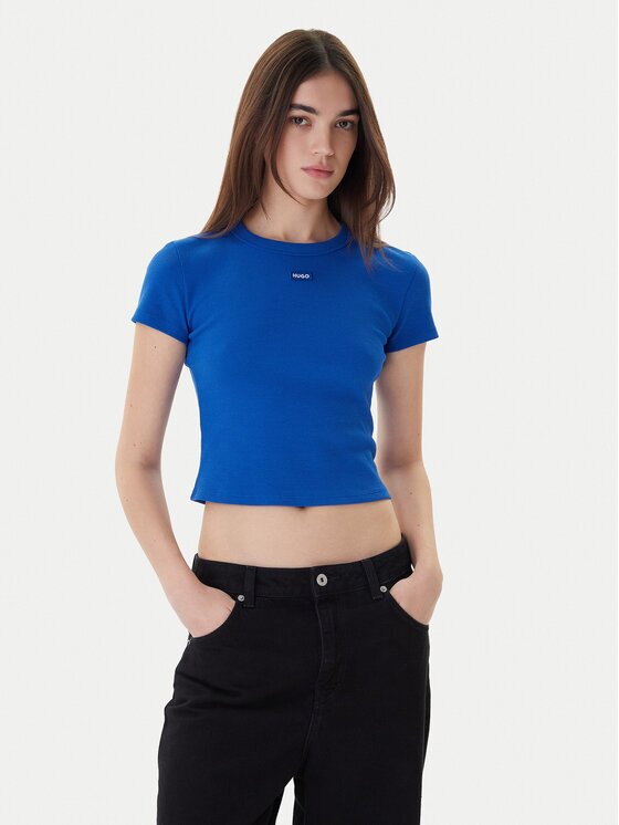 HUGO Тишърт Baby 50510749 Син Slim Fit