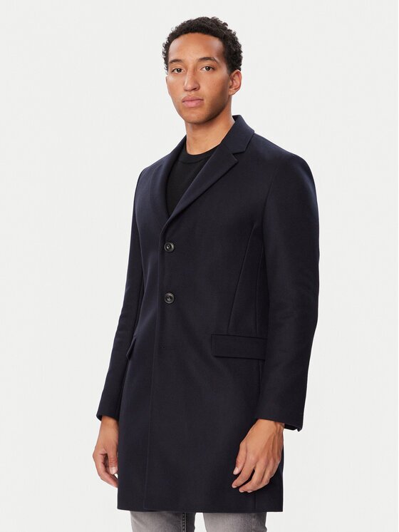 HUGO Вълнено палто 50569210 Slim Fit