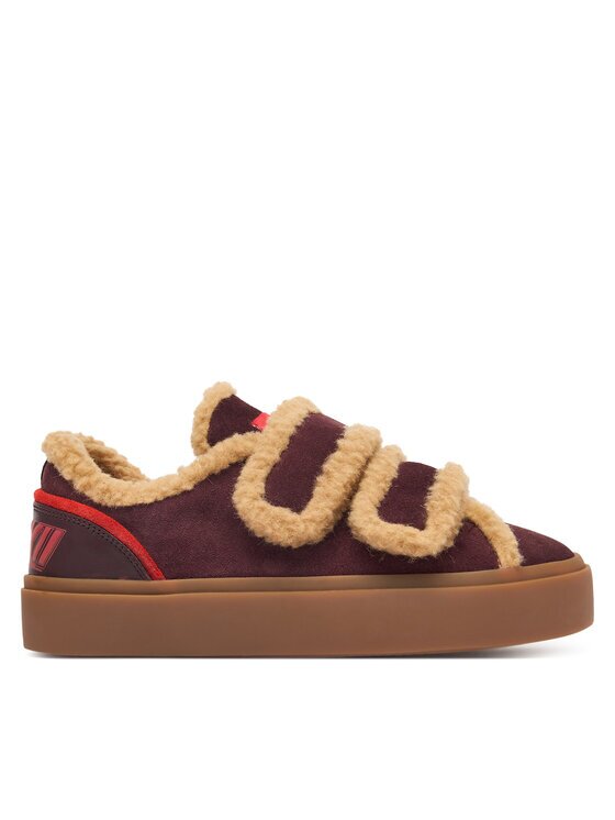 Inuikii Сникърси Lila Shearling Low Velcro 1001.001.0561.518 Бордо