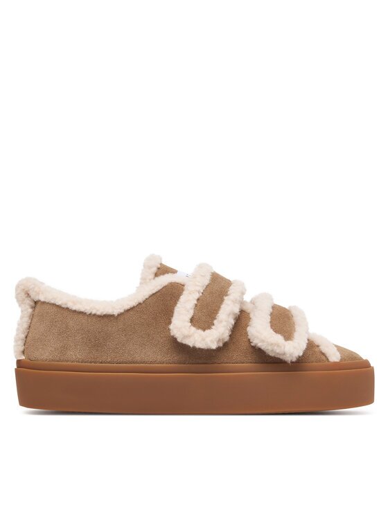 Inuikii Сникърси Shearling Low Velcro 1001.001.0231 Бежов