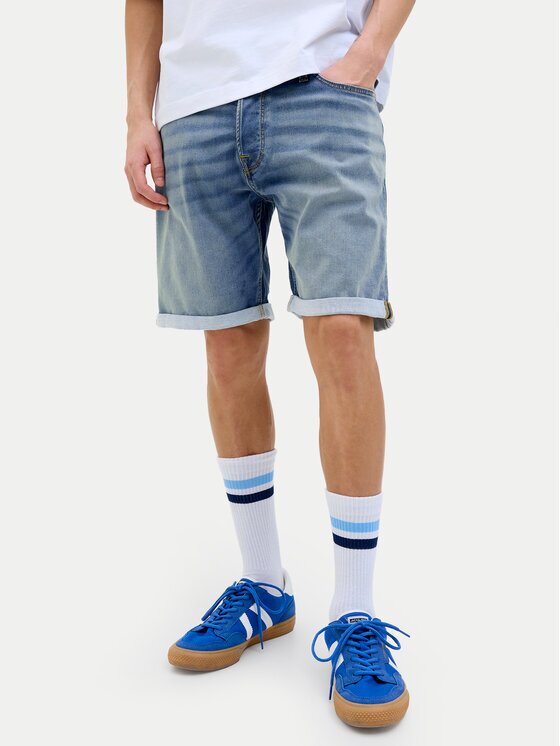 Jack & Jones Дънкови шорти Rick 12269603 Син Regular Fit