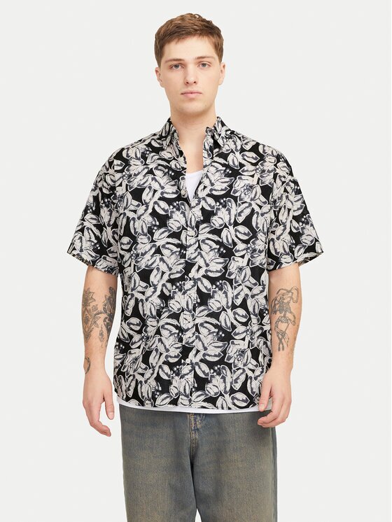 Jack & Jones Риза Joshua 12271089 Екрю Wide Fit