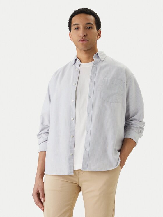 Jack & Jones Риза Norrebro 12291838 Светлосиньо Relaxed Fit