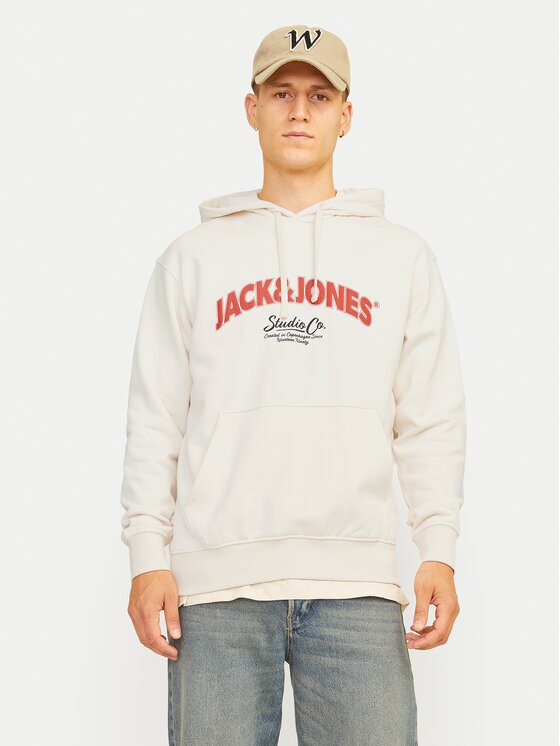 Jack & Jones Суитшърт Bronx 12262919 Екрю Regular Fit
