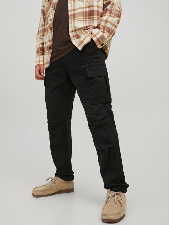 Jack & Jones Текстилни панталони Ace 12216664 Carrot Fit
