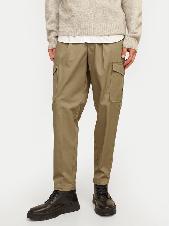 Jack & Jones Текстилни панталони Bill 12247358 Tapered Fit