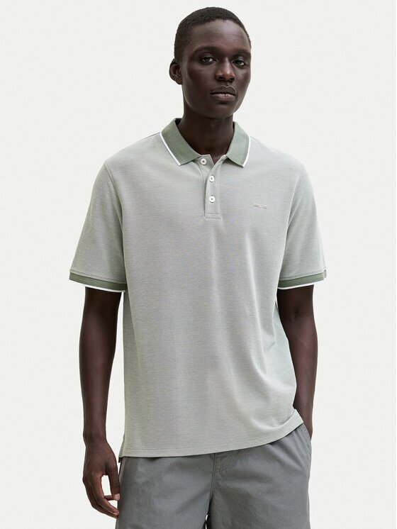 Jack & Jones Тениска с яка и копчета Blualves 12274681 Regular Fit
