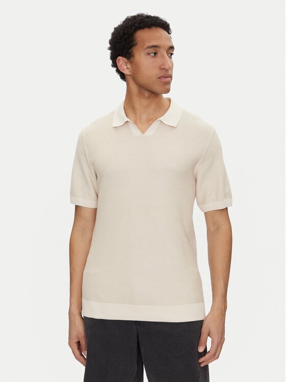 Jack & Jones Тениска с яка и копчета Ceaston 12273012 Regular Fit