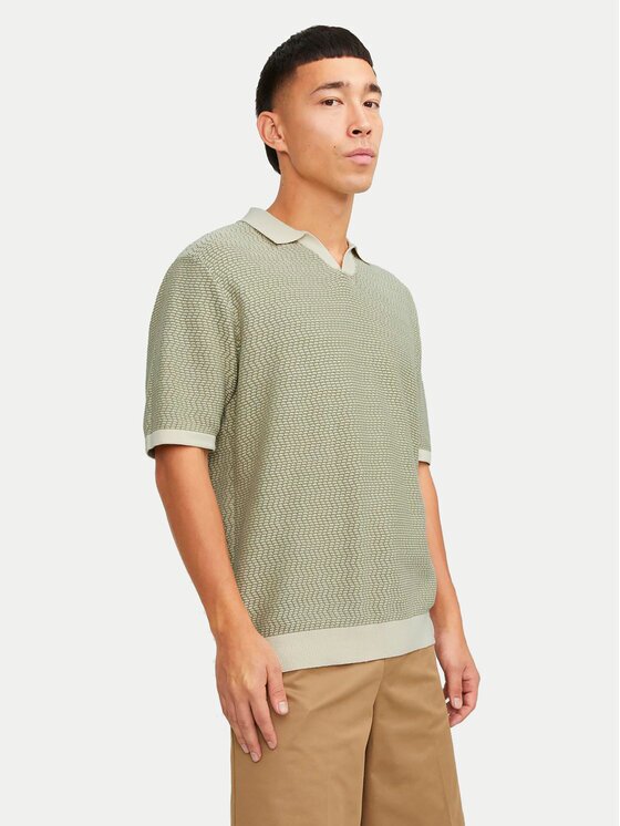 Jack & Jones Тениска с яка и копчета Jormykonos 12255950 Regular Fit