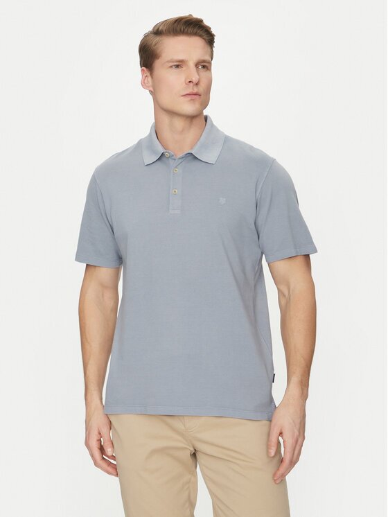 Jack & Jones Тениска с яка и копчета William 12257315 Regular Fit