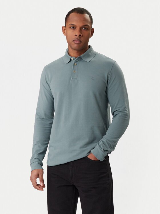 Jack & Jones Тениска с яка и копчета William 12269034 Regular Fit