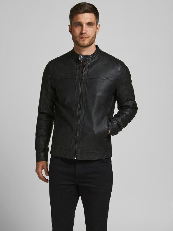 Jack & Jones Яке от имитация на кожа 12182461 Regular Fit