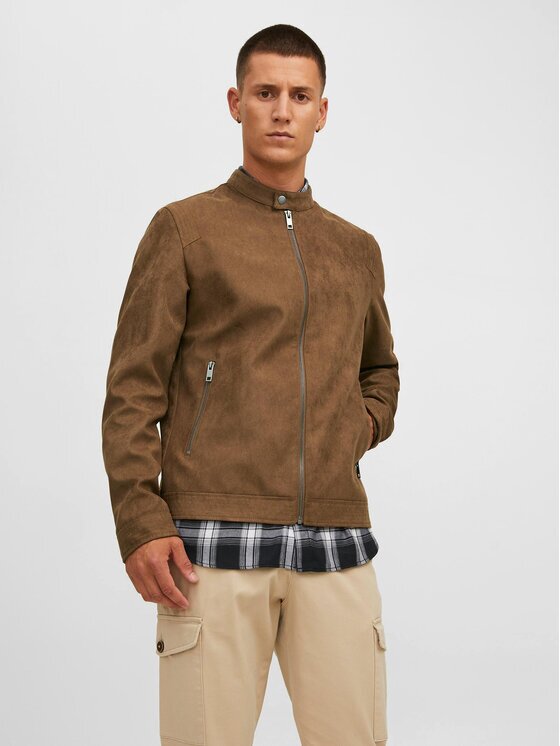 Jack & Jones Яке от имитация на кожа Rocky 12223141 Regular Fit