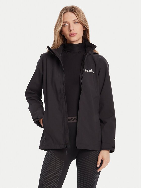 Jack Wolfskin Outdoor яке Trailtime 2l A63902 Черен Regular Fit