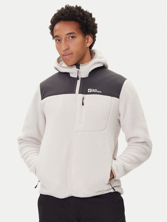 Jack Wolfskin Полар Kammweg Pile Fz 1711271 Екрю Regular Fit