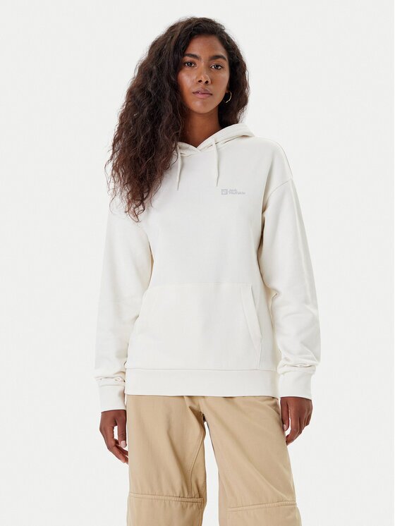 Jack Wolfskin Суитшърт Essential A63848 Екрю Regular Fit