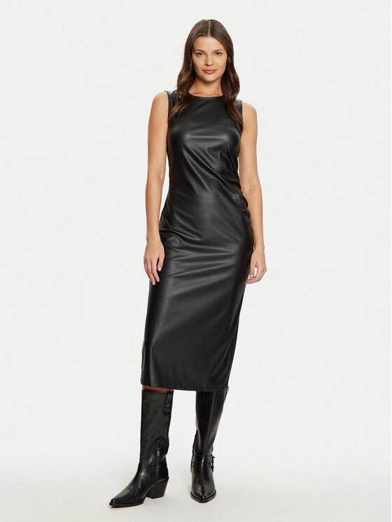 JdY Рокля от имитация на кожа Soya 15336927 Slim Fit
