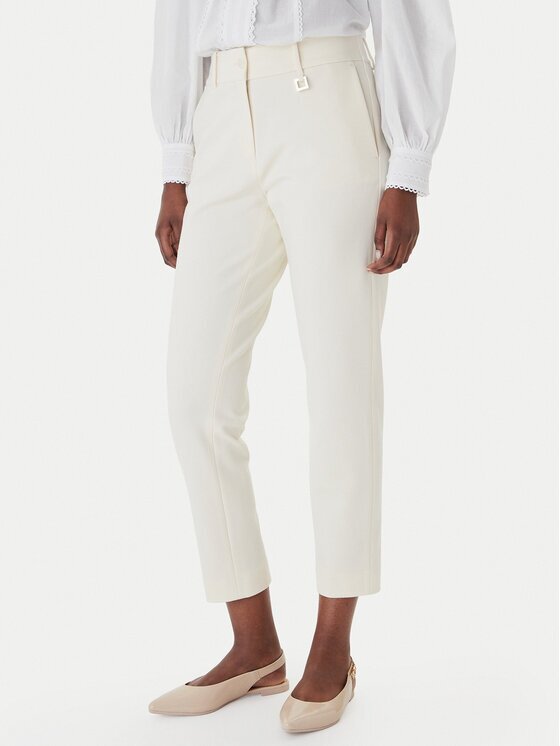 Joop! Чино панталони Petunia 30102026 Екрю Slim Fit