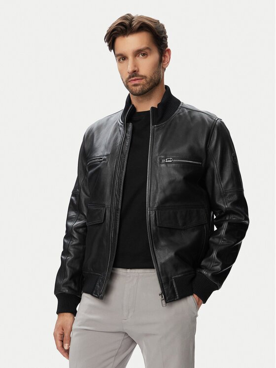 Joop! Кожено яке Clouson 80100851 Regular Fit