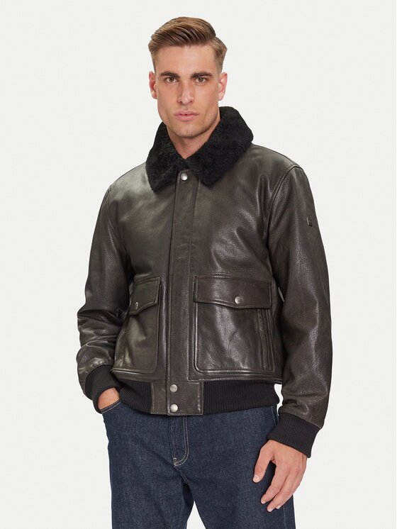Joop! Кожено яке Falko 80000864 Regular Fit