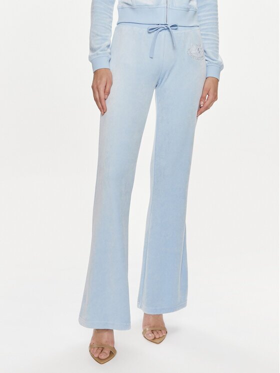 Juicy Couture Долнище анцуг Heritage Dog JCBBJ223814 Светлосиньо Slim Fit