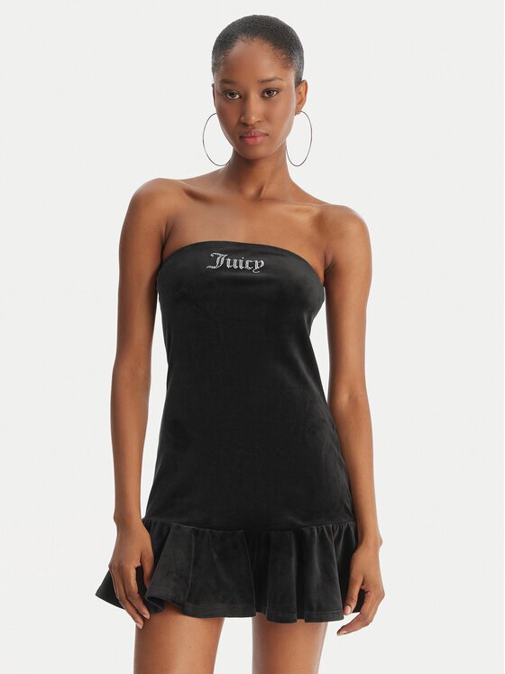 Juicy Couture Ежедневна рокля Ruffle JCWED126311 Slim Fit