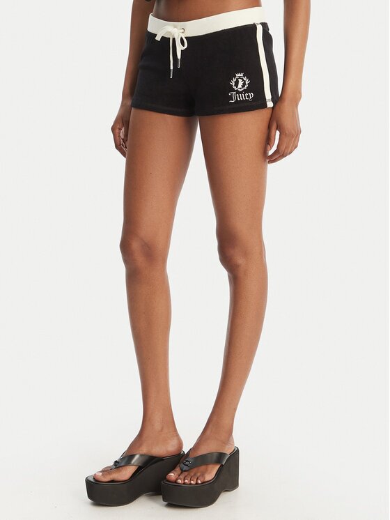 Juicy Couture Спортни шорти Applique Terry JCWHS126315 Slim Fit