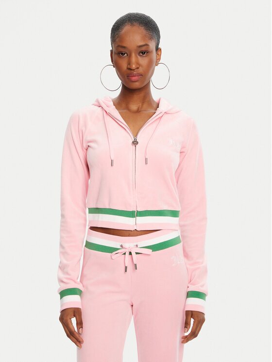 Juicy Couture Суитшърт Velour Crop JCWAS225351 Regular Fit