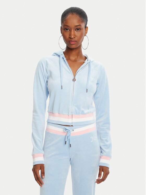 Juicy Couture Суитшърт Velour Crop JCWAS225351 Regular Fit