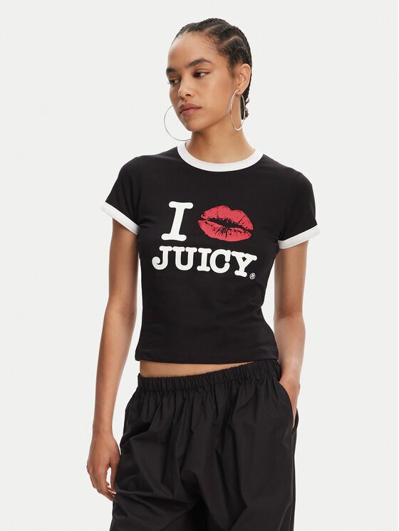 Juicy Couture Тишърт I Kiss JCWCT125318 Slim Fit